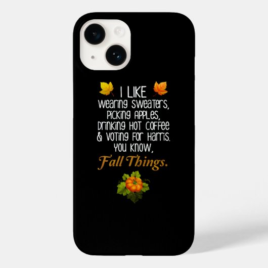 Coques Case-Mate iPhone Funny Automne 2024 Novembre Élection Pro-Harris (Verso)