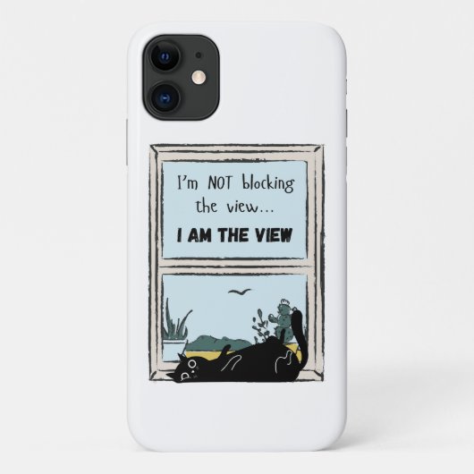 Coques Case-Mate iPhone Funny Black Cat, je suis la vue (Dos)