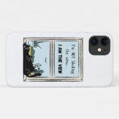 Coques Case-Mate iPhone Funny Black Cat, je suis la vue (Dos (Horizontal))