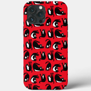 Case-Mate iPhone Case Funny Black Red Cat Fitness
