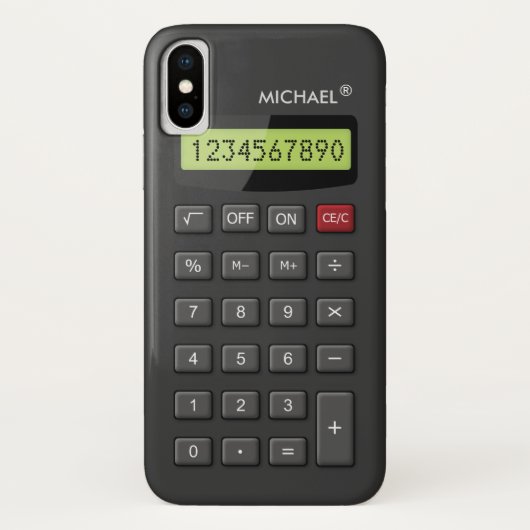 Coques Case-Mate iPhone Funny Calculator Motif Personnalisé Geeky (Dos)