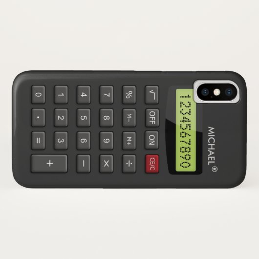Coques Case-Mate iPhone Funny Calculator Motif Personnalisé Geeky (Dos (Horizontal))