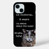 Coques Case-Mate iPhone Funny Cat est Nocturne Evil Laugh (Verso)