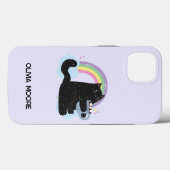 Coques Case-Mate iPhone Funny Chat noir et Marshmallow (Verso (horizontal))