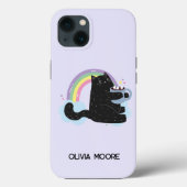 Coques Case-Mate iPhone Funny Chat noir et Marshmallow (Verso)