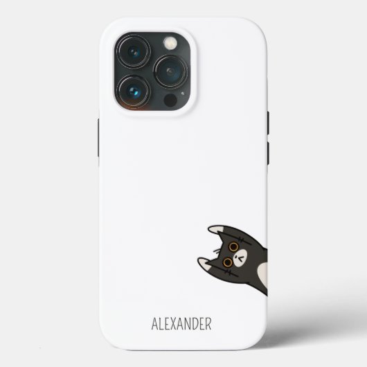 Coques Case-Mate iPhone Funny Chat noir personnalisé (Verso)