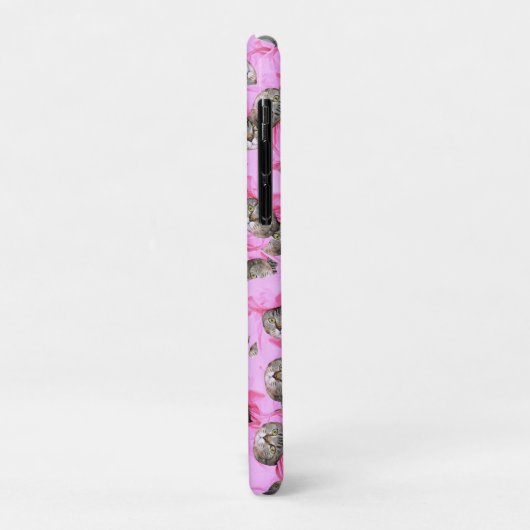 Coques Case-Mate iPhone Funny Chats Motif rose (Dos/Gauche)