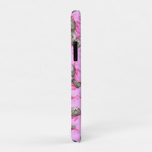 Coques Case-Mate iPhone Funny Chats Motif rose (Dos/Droite)