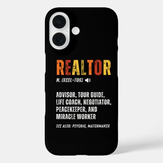 Coques Case-Mate iPhone Funny Courtier immobilier Realtor (Verso)