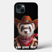 Coques Case-Mate iPhone Funny Cowboy Ferret style occidental (Verso)