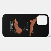 Coques Case-Mate iPhone Funny Dachshund Weiner Chien Yoga Inhale Exhale Wi (Verso (horizontal))