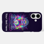 Coques Case-Mate iPhone Funny DJ Capybara Cool 67 tie dye Neon Music Party (Verso (horizontal))