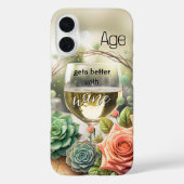 Coques Case-Mate iPhone Funny Dreamy Chic Floral White Wine Phone Case (Verso)