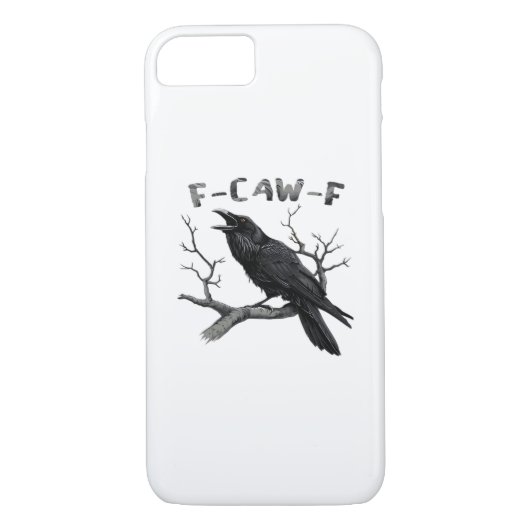 Coques Case-Mate iPhone Funny F-Caw-F Gothic Crow Humor Essential (Dos)