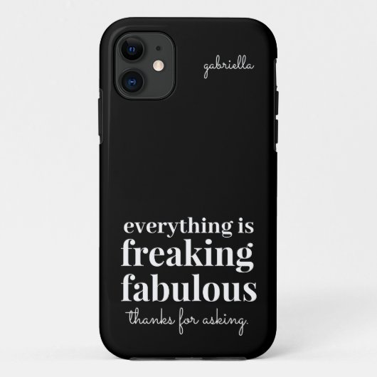 Coques Case-Mate iPhone Funny Freaking Fabrique Sarcastique Noir (Dos)