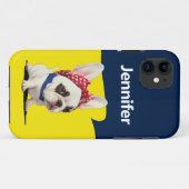 Coques Case-Mate iPhone Funny Frenchie Rosie la parodie du Riveter (Dos (Horizontal))