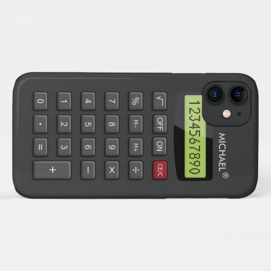 Coques Case-Mate iPhone Funny Geeky Calculator Motif personnalisé (Dos (Horizontal))