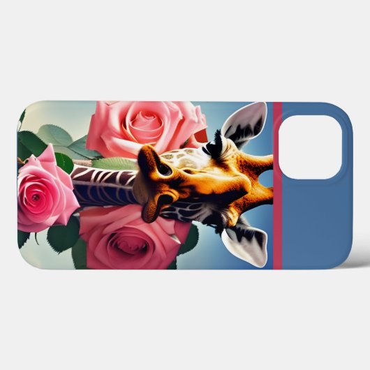 Coques Case-Mate iPhone Funny Giraffe et Surreal Rose (Verso (horizontal))