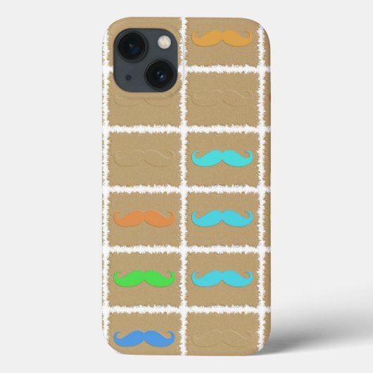 Coques Case-Mate iPhone Funny Girl Mustache 3 (Verso)