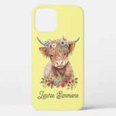 Coques Case-Mate iPhone Funny Highland Cow Design Personnalisable Durable (Verso)