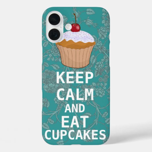 Coques Case-Mate iPhone Funny Humour Cupcake GARDER CALME ET Manger Cupcak (Verso)