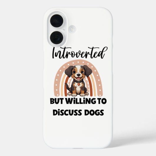 Coques Case-Mate iPhone Funny Introvert Dog Lover Quote (Verso)