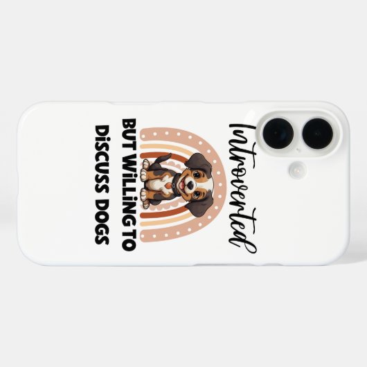 Coques Case-Mate iPhone Funny Introvert Dog Lover Quote (Verso (horizontal))