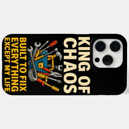 Coques Case-Mate iPhone Funny King of Chaos iPhone 15 Pro Max (Verso (horizontal))