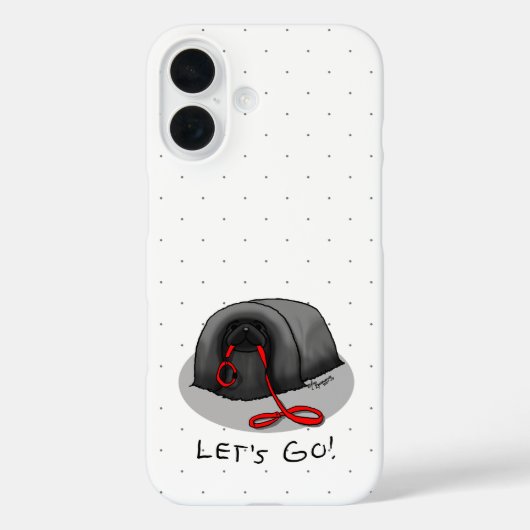 Coques Case-Mate iPhone Funny Let's Go! for a Walk Pekingese Dog (black) (Verso)