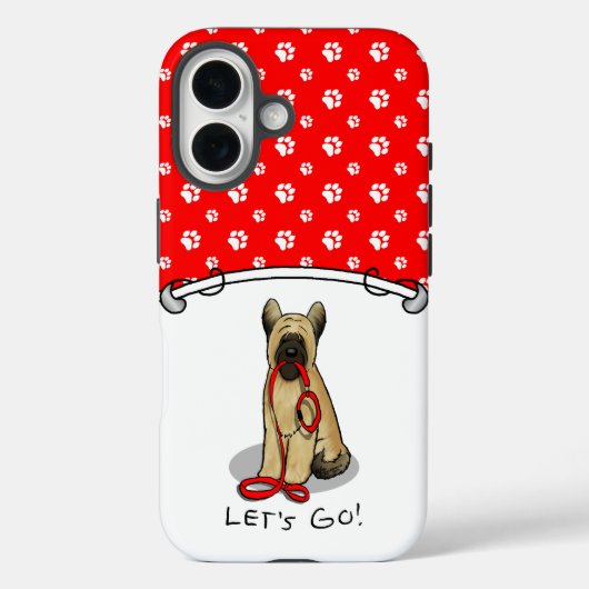 Coques Case-Mate iPhone Funny Let's Go! Walk Briard (cr tawny black 1) (Verso)