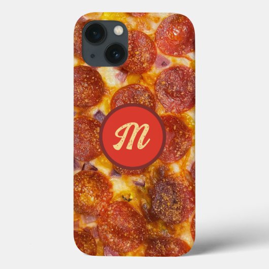 Coques Case-Mate iPhone Funny Monogrammé Pepperoni Motif Gag Cadeau (Verso)