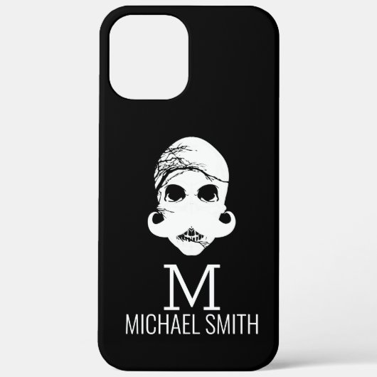 Coques Case-Mate iPhone Funny Mustache Monogramme #2 (Verso)