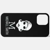 Coques Case-Mate iPhone Funny Mustache Monogramme #2 (Verso / Droite)