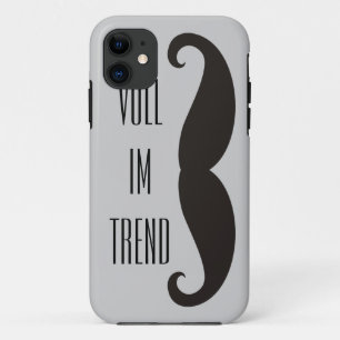 Coques Pour iPhone Funny Mustache / Schnurrbart + votre texte