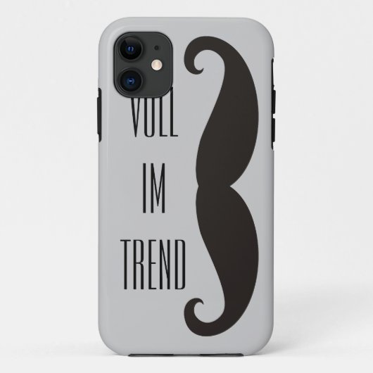 Coques Case-Mate iPhone Funny Mustache / Schnurrbart + votre texte (Dos)