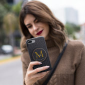 Coques Case-Mate iPhone Funny Noir Golden Luxe Script Monogramme initial