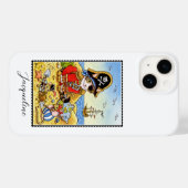 Coques Case-Mate iPhone Funny Pirate Chat Souris Nom personnalisé (Verso (horizontal))