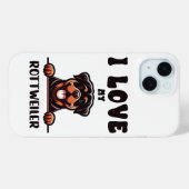 Coques Case-Mate iPhone Funny Rottweiler Chien (Verso (horizontal))