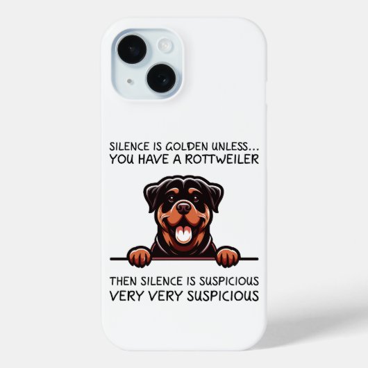 Coques Case-Mate iPhone Funny Rottweiler Chien (Verso)