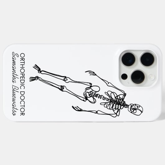 Coques Case-Mate iPhone Funny Skeleton orthopédique docteur sculpter os (Verso (horizontal))
