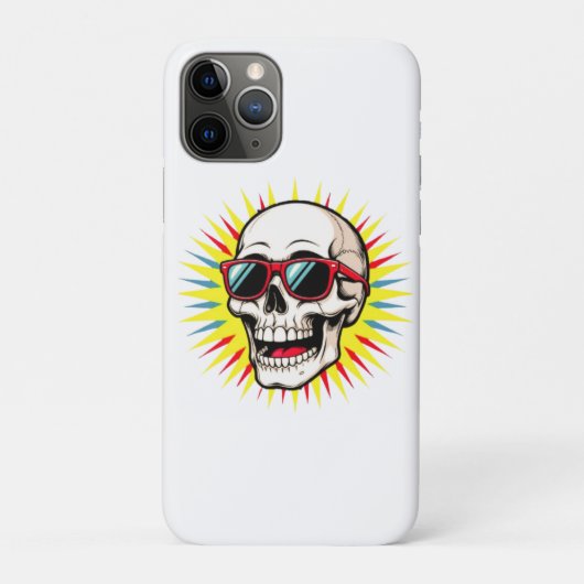 Coques Case-Mate iPhone **Funny Skull With Sunglasses – Cartoon Laughing S (Dos)