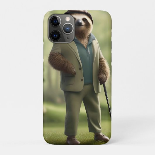 Coques Case-Mate iPhone Funny Sloth Golf Player, (Dos)