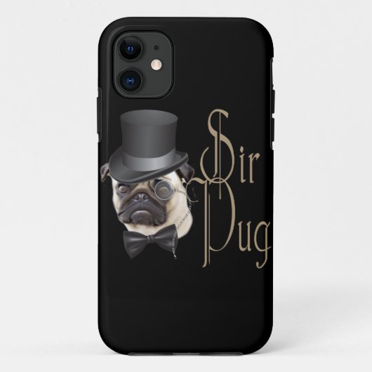 Coques Case-Mate iPhone Funny Top Hat Monocle Sir Carlin Chien (Dos)