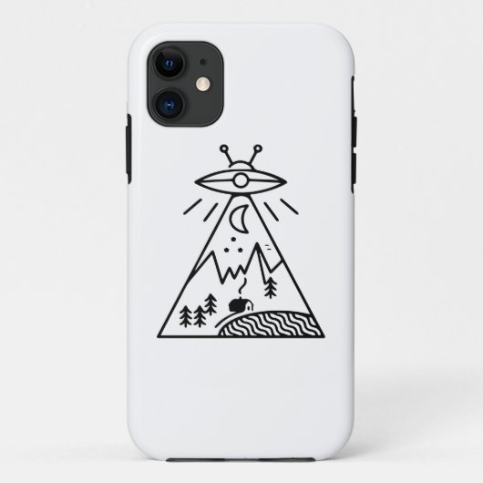 Coques Case-Mate iPhone Funny Ufo, Zone 51, Enlèvement d'Aliens (Dos)