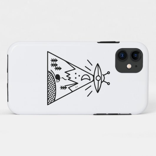 Coques Case-Mate iPhone Funny Ufo, Zone 51, Enlèvement d'Aliens (Dos (Horizontal))