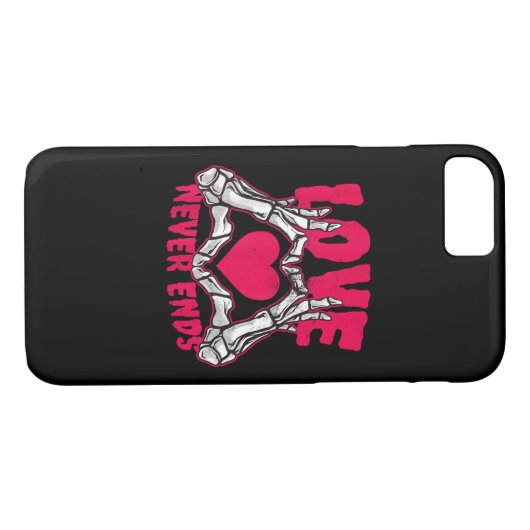 Coques Case-Mate iPhone Funny Valentines Day Skeleton Heart Mains (Dos (Horizontal))