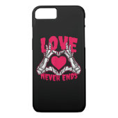 Coques Case-Mate iPhone Funny Valentines Day Skeleton Heart Mains (Dos)
