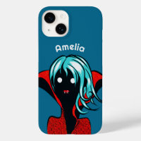 Funny Vampire Girl Cute Goth Caractère Art Nom