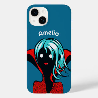 Coque Pour iPhone 14 Funny Vampire Girl Cute Goth Caractère Art Nom