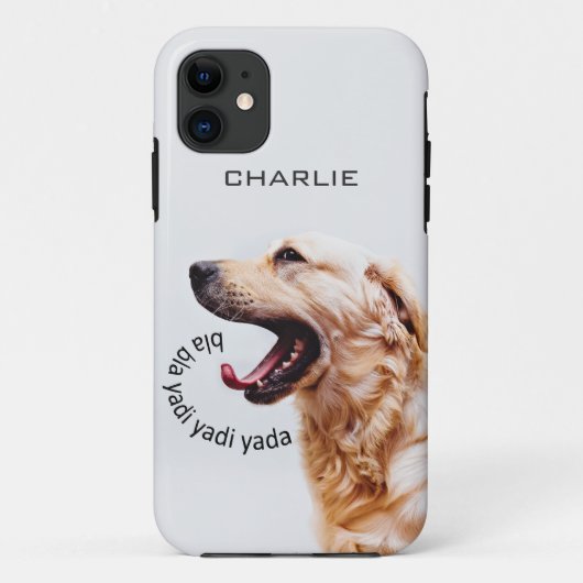Coques Case-Mate iPhone Funny Yapping Chig casques de téléphone monogramme (Dos)